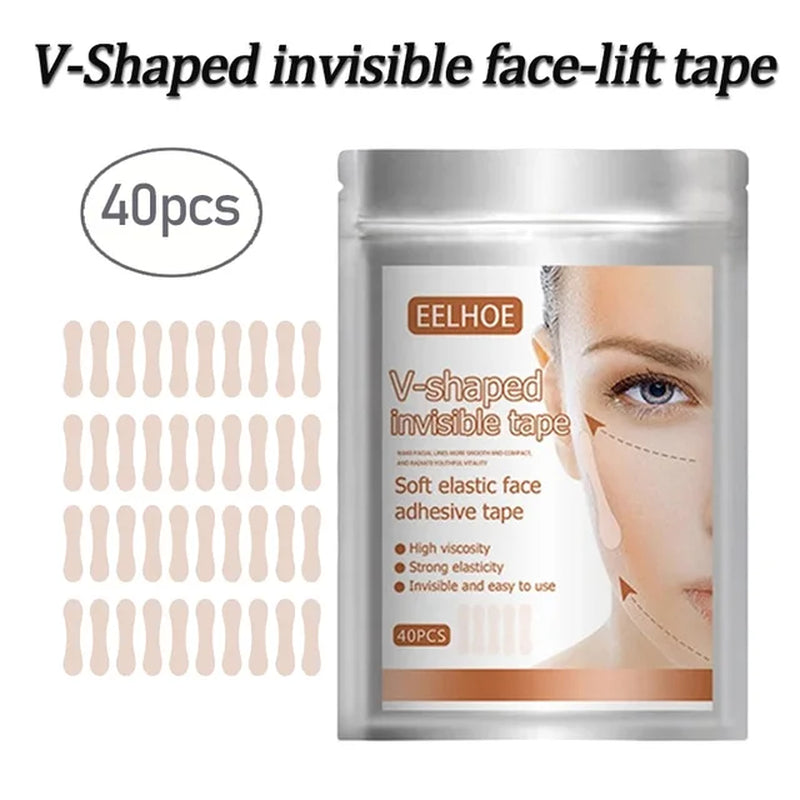 40PCS Set Instant Face Lift Tape Neck Eye Lift V Line Shape Tape